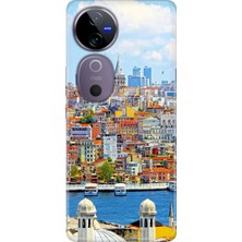 Egstech Vivo V40 Kılıf Desenli Temalı Esnek Silikon Istanbul
