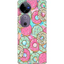 Egstech Vivo V40 Kılıf Desenli Temalı Esnek Silikon Donut