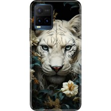 Egstech Vivo Y21S Uyumlu Kapak Kılıf Desenli Kapak Renkli Tpu Uv Aslan