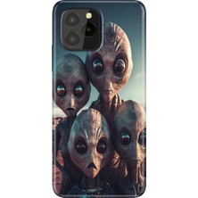 Egstech Oukitel C21 Pro / Plus Uyumlu Kılıf Desenli Silikon Renkli Tpu Uv Ufo