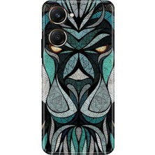 Egstech Vivo Y18 Kılıf Desenli Silikon Vivo Y18 Kapak Lion Mandala
