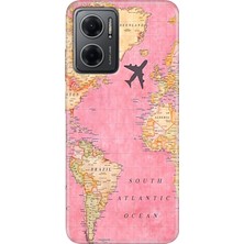 Egstech Xiaomi Redmi Note 11E Kılıf Desenli Design Silikon Map