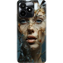 Egstech Realme C53 Kılıf (RMX3760) Uyumlu Desenli Silikon Renkli Tpu Uv Cam Kırığı