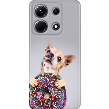 Egstech Infinix Note 30 Pro Kılıf 6.67" Desenli Baskılı Esnek Silikon Kapak Donut Dog