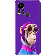 Egstech Infinix Hot 11S Uyumlu Kılıf Renkli Tpu Silikon Monkey