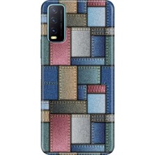 Egstech Vivo Y20 Y20S Y11S Uyumlu Kapak Kılıf Desenli Kapak Renkli Tpu Uv Jean Pattern