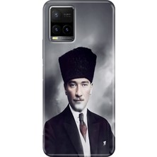 Egstech Vivo Y21S Y33S Y32 Kılıf Desenli Silikon Esnek Kapak Atatürk