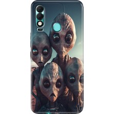 Egstech Tecno Spark 8t Kılıf Desenli Kapak Renkli Ufo