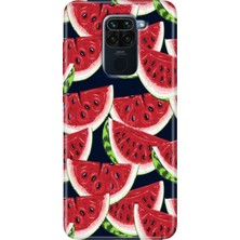Egstech Xiaomi Redmi Note 9 6.53" Kılıf Desenli Tasarım Silikon Karpuz