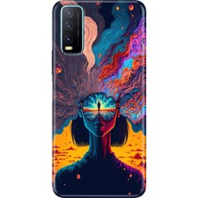 Egstech Vivo Y20 Y20S Y11S Uyumlu Kapak Kılıf Desenli Kapak Renkli Tpu Uv Girdap