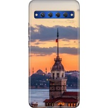 Egstech Tcl 10 Plus Kılıf Desenli Silikon Renkli Tpu Case Kız Kulesi