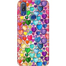 Egstech Vestel Venus E5 Kılıf Desenli Baskılı Hd Vestel E5 Silikon Kalp Çizim