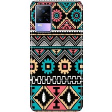 Egstech Vivo V21 Kılıf 6.44 Inc Desenli Silikon Esnek Uyumlu Kapak Etnik