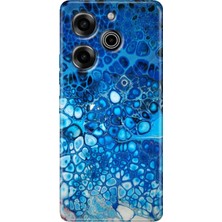 Egstech Tecno Pova 6 Pro Kılıf Renkli Baskı Yumuşak Kapak Esnek Silikon Derin Mavi