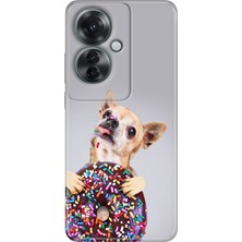 Egstech Oppo Reno 11 F 5g Kılıf (CPH2603) Uyumlu Silikon Reno 11F Kapak Donut Dog