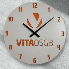 Pelince Kişiye Özel Logo Baskılı Duvar Saati | Lazer Kesim Kurumsal Hediye Promosyon | 40 cm