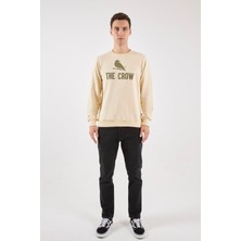 The Crow Zoom Ekru O-Yaka Sweatshırt