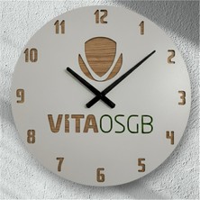 Pelince Kişiye Özel Logo Baskılı Duvar Saati | Lazer Kesim Kurumsal Hediye Promosyon | 40 cm