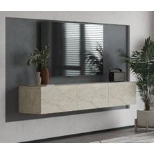 Mert Sert Mobilya Alfa 180CM Tv Sehpası Duvara Monte