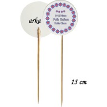 TM Tasarım Mağazası 15 cm Uzun Kürdan - 20 Adet Polis Haftası Kutlu Olsun Baskılı Pasta Kürdanı