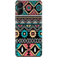 Egstech Tecno Camon 19 Neo Kılıf (CH6I) Uyumlu Desenli Silikon Etnik