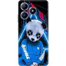 Egstech Realme C63 Kılıf Renkli Baskılı Silikon Cool Panda