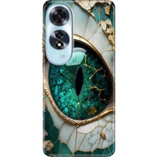 Egstech Oppo A60 Kılıf (CPH2631) Uyumlu Silikon Desenli Kalıplı Ermer Tanrıça Gözü