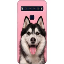 Egstech Tcl 10L Kılıf Baskılı 6.53" Silikon Renkli Resimli Arka Kapak Hasky