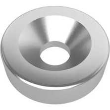 Devremarkt 4 Adet 10MM x 3mm Yuvarlak 3mm Havşa Delikli Mıknatıs Disk Neodyum Buzdolabı Ofis Yazı Not Tahtası