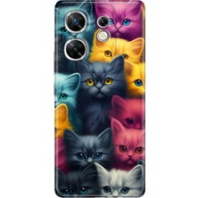 Egstech Infınıx Zero 30 4g Kılıf Hd Desenli Esnek Silikon Kedi Ordusu