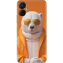Egstech Tecno Camon 19 Neo Kılıf (CH6I) Uyumlu Desenli Silikon Stil Bear