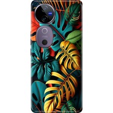 Egstech Vivo V40 Kılıf Desenli Temalı Esnek Silikon Renkli Orman