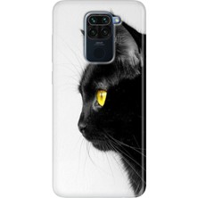 Egstech Xiaomi Redmi Note 9 6.53" Kılıf Desenli Tasarım Silikon Kedi Bakışı