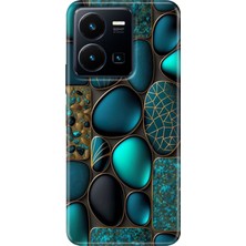 Egstech Vivo Y22S -Y35 Kılıf Desenli Kapak Renkli Tpu Uv Marble
