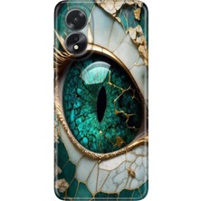 Egstech Oppo A38 Kılıf (CPH2579) Uyumlu Silikon Desenli Kalıplı Kapak Tanrıça Gözü