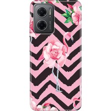 Egstech Xiaomi Redmi Note 11E Kılıf Desenli Design Silikon Flamingo