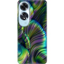 Egstech Oppo A60 Kılıf (CPH2631) Uyumlu Silikon Desenli Kalıplı Ermer Holographic
