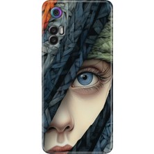 Egstech Tcl 30+ (Plus) Kılıf Silikon Renkli Resimli Arka Kapak Siluet