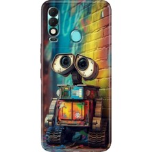Egstech Tecno Spark 8t Kılıf Desenli Kapak Renkli Robotic