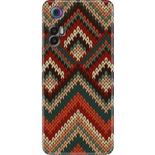 Egstech Tcl 30+ (Plus) Kılıf Silikon Renkli Resimli Arka Kapak Zikzak