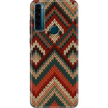 Egstech Tcl 20 Se Kılıf Baskılı Silikon Renkli Resimli Arka Kapak Zikzak