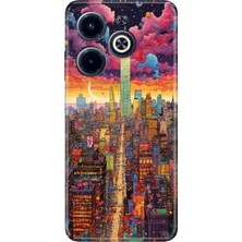 Egstech Infinix Hot 40 Pro Kılıf Temalı Baskılı Desenli Resimli Silikon Retro Newyork