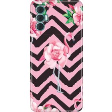 Egstech Tecno Spark 8 Pro Kılıf Renkli Silikon Kapak Flamingo