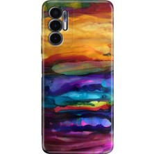 Egstech Tecno Pova 3 Kılıf (LF7N) Uyumlu Renkli Baskı Desen Esnek Silikon Sulu Boya