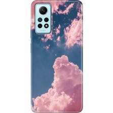 Egstech Xiaomi Redmi Note 12 Pro 4g Kılıf Desenli Outlet Silikon Pembe Bulut