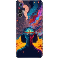 Egstech Tcl 30+ (Plus) Kılıf Silikon Renkli Resimli Arka Kapak Girdap