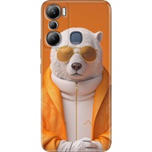 Egstech Infinix Hot 20I Kılıf Esnek Silikon Kapak Cover Stil Bear