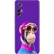 Egstech Tcl 30+ (Plus) Kılıf Silikon Renkli Resimli Arka Kapak Monkey