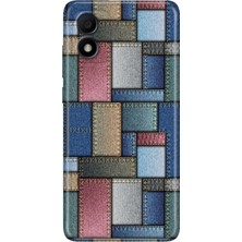 Egstech Tcl 303 Kılıf Silikon Renkli Phone Case Jean Pattern