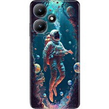Egstech Infinix Hot 30I X669 Kılıf Baskılı Esnek Silikon Kapak Astronot